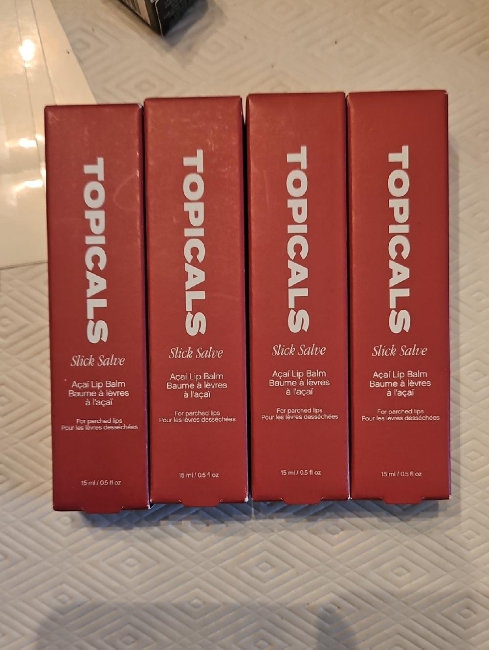 Topicals Slick Salve Acai Lip Balm - Red Packaging x 4